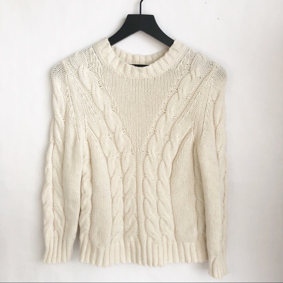Cable Knit Sweater Soft Cream 
